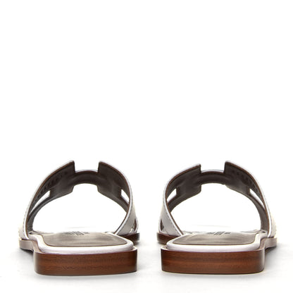 Hermes Box Calfskin Oran Sandals 36.5 White 5 of 6