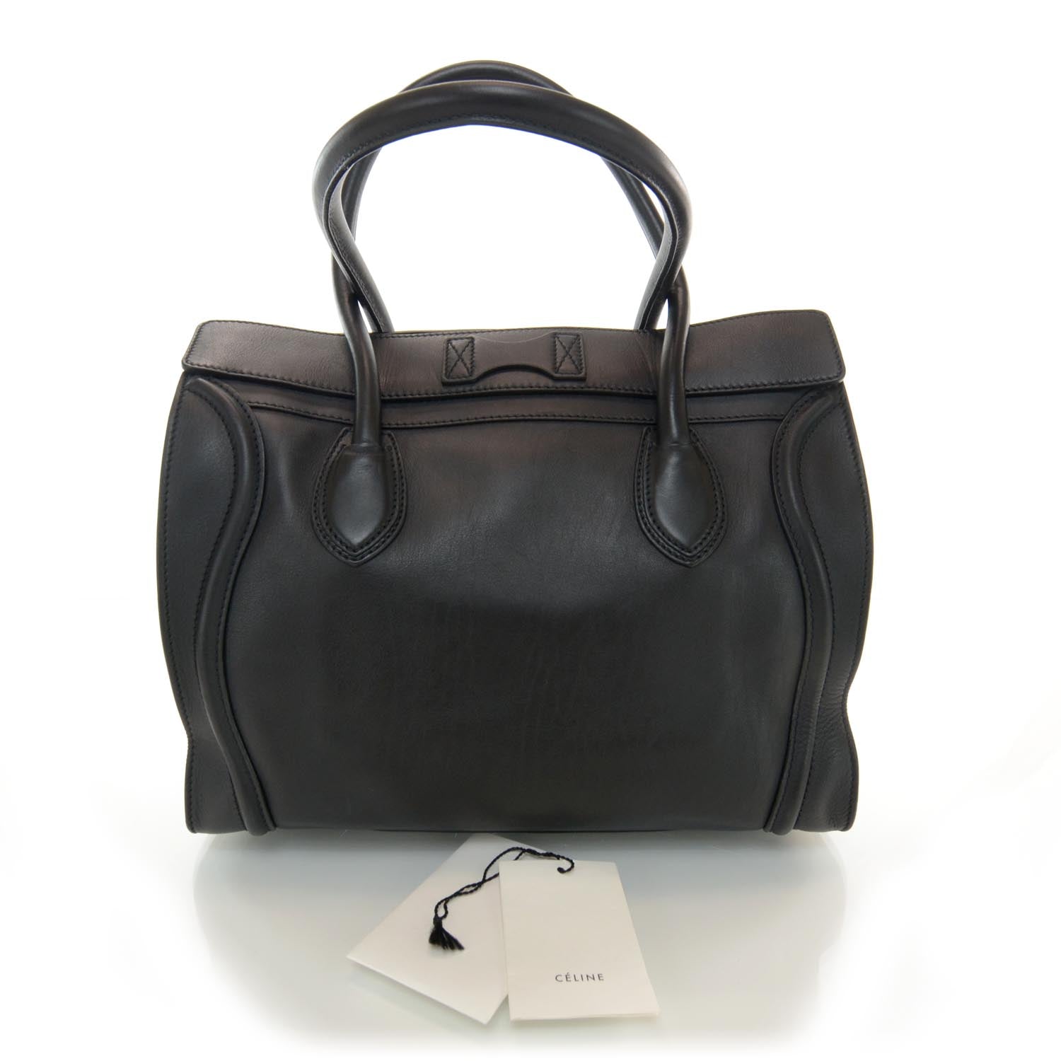 Celine Smooth Calfskin Shoulder Luggage Black 3 of 7