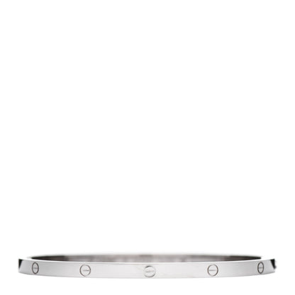 Cartier 18K White Gold Small LOVE Bracelet 18 1 of 4
