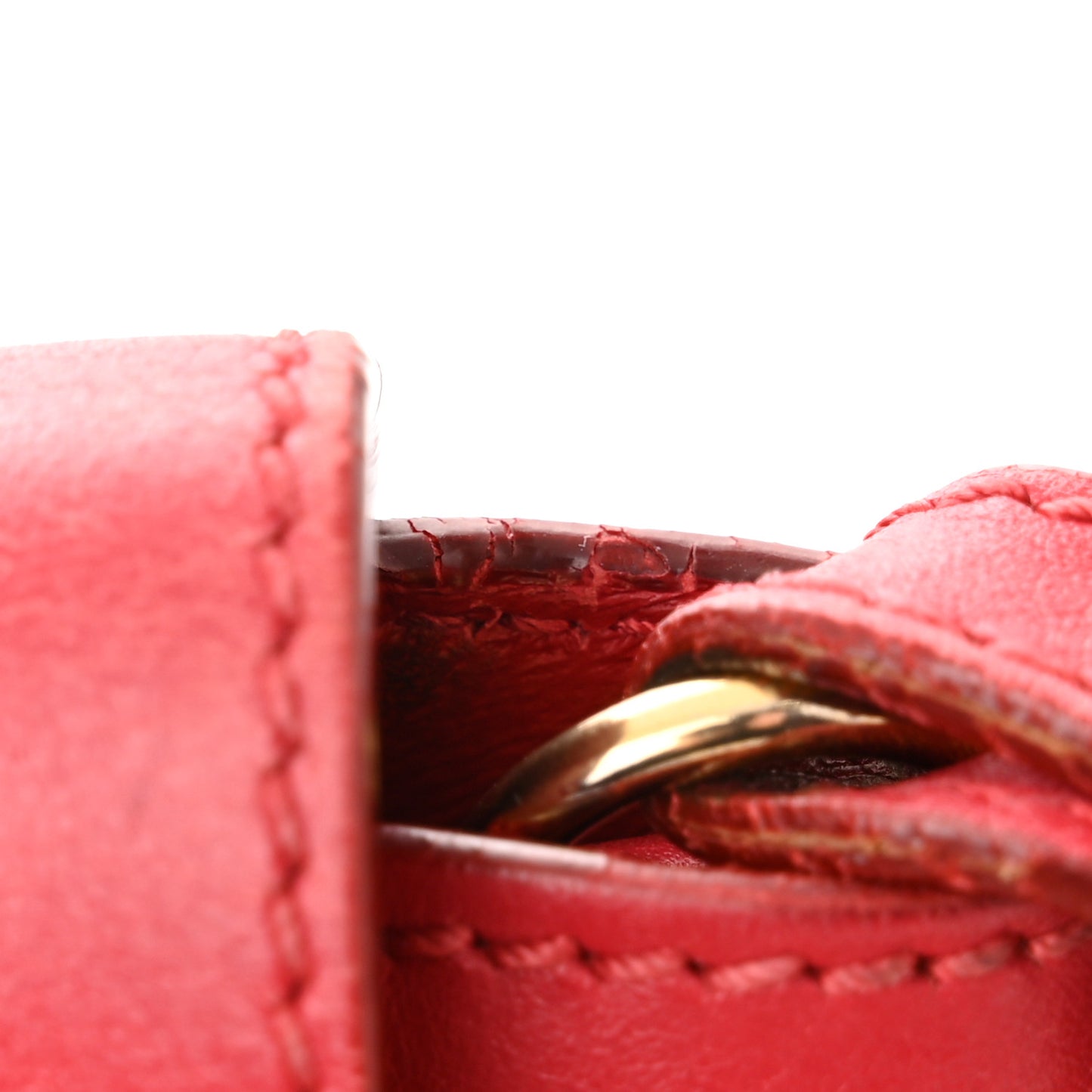 Calfskin Abbey Crossbody Shoulder Bag Red
