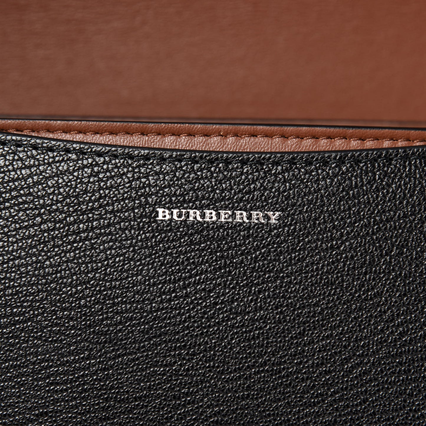 Goatskin Medium D-Ring Bag Tan Black