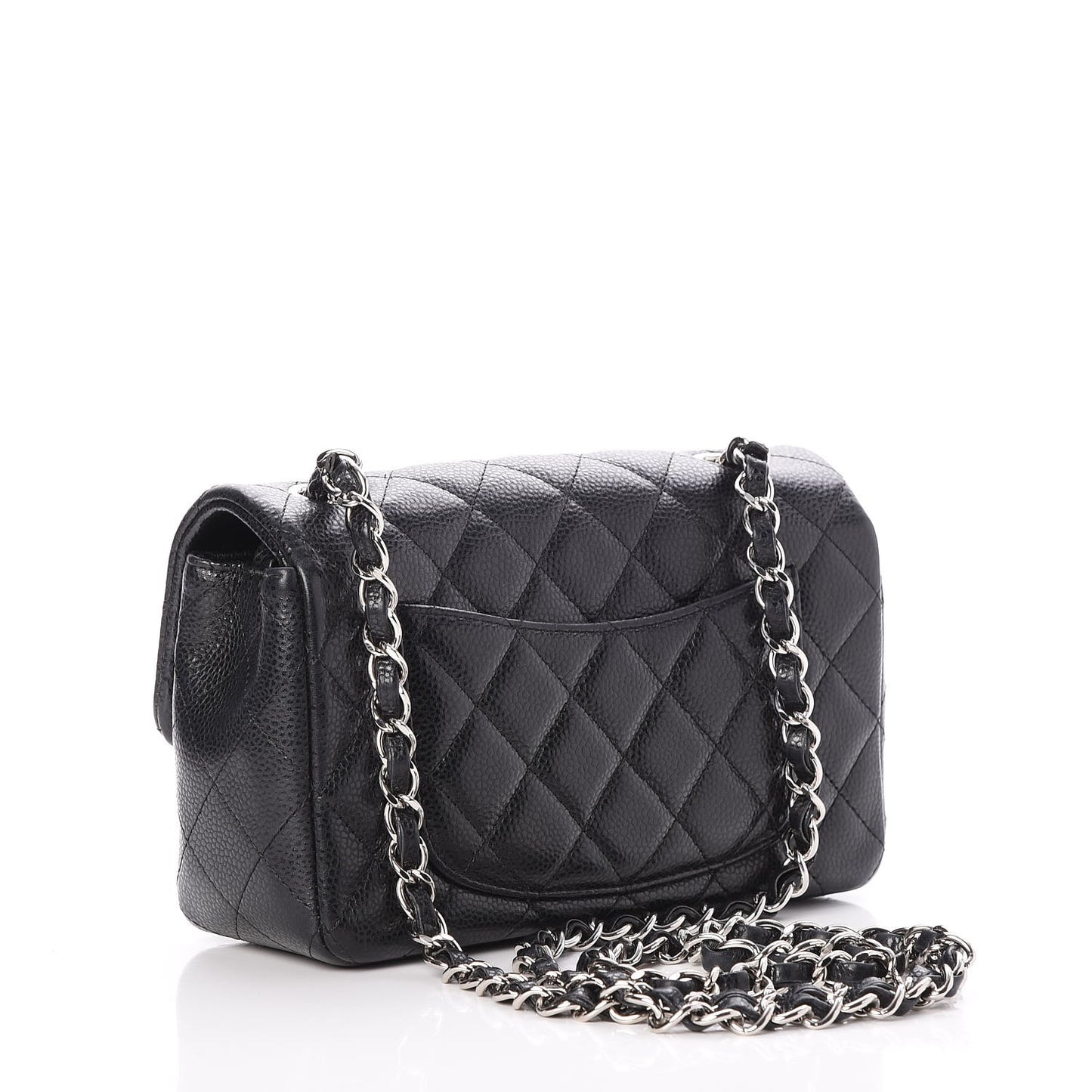 Caviar Quilted Mini Rectangular Flap Black
