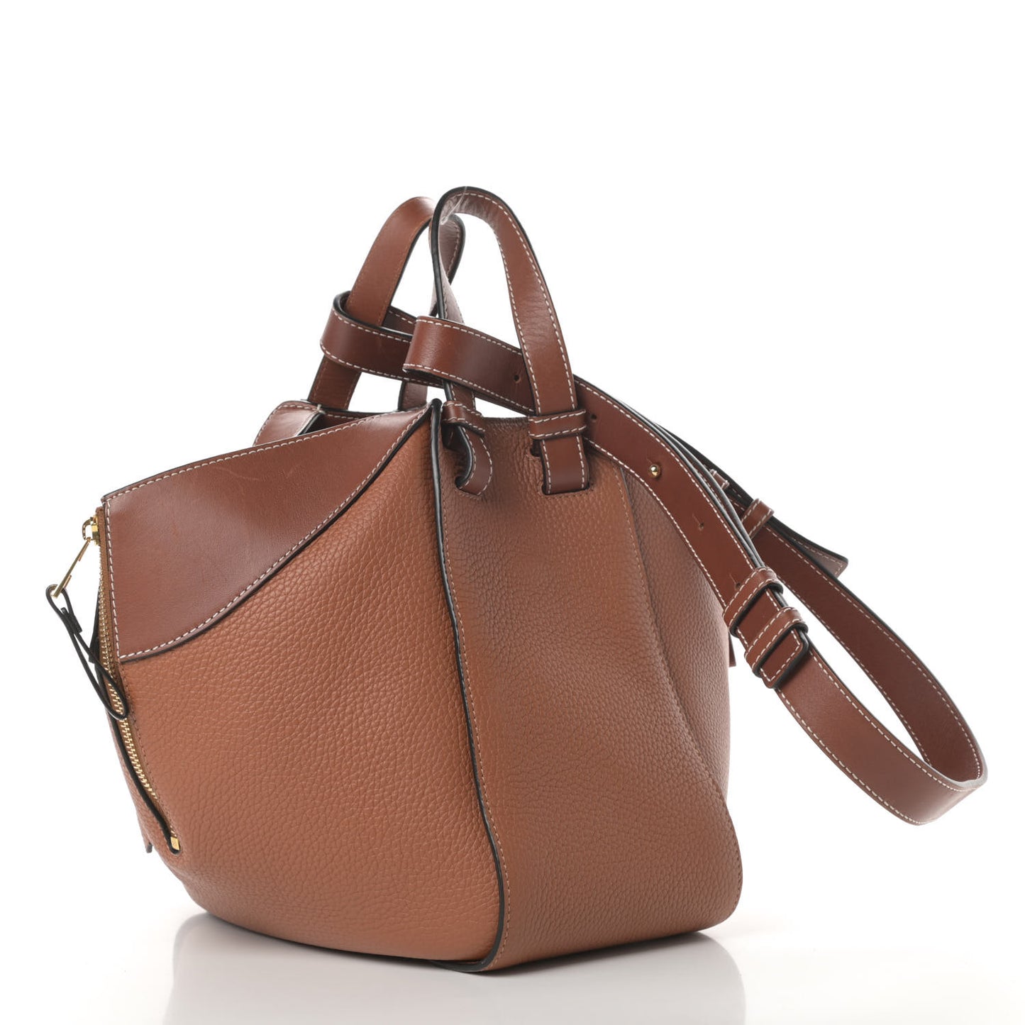 Calfskin Small Hammock Shoulder Bag Tan