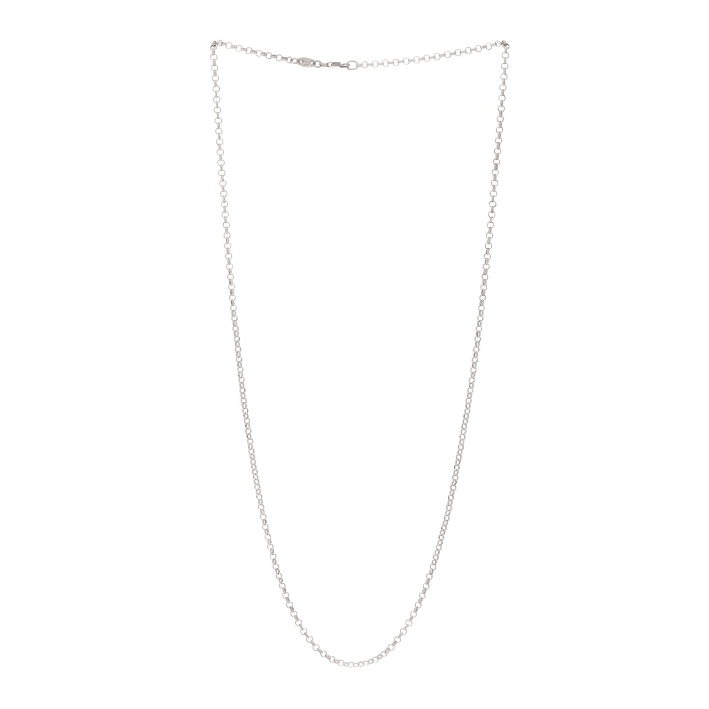 Sterling Silver Roll Chain Necklace 22"