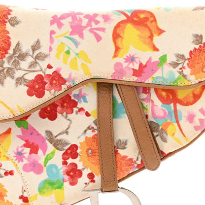 Christian Dior Canvas Floral Saddle Bag Multicolor 8 of 11