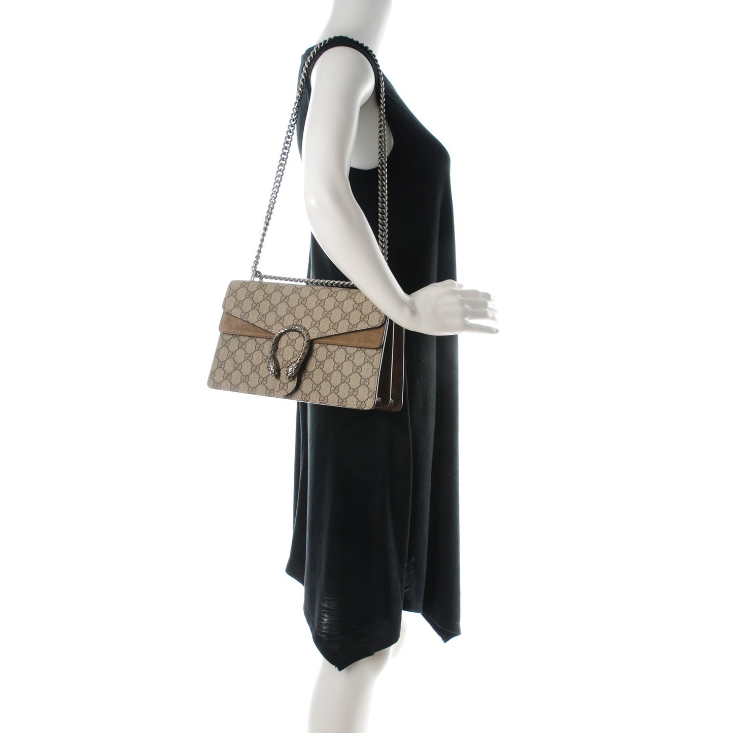 GG Supreme Monogram Small Dionysus Shoulder Bag Taupe