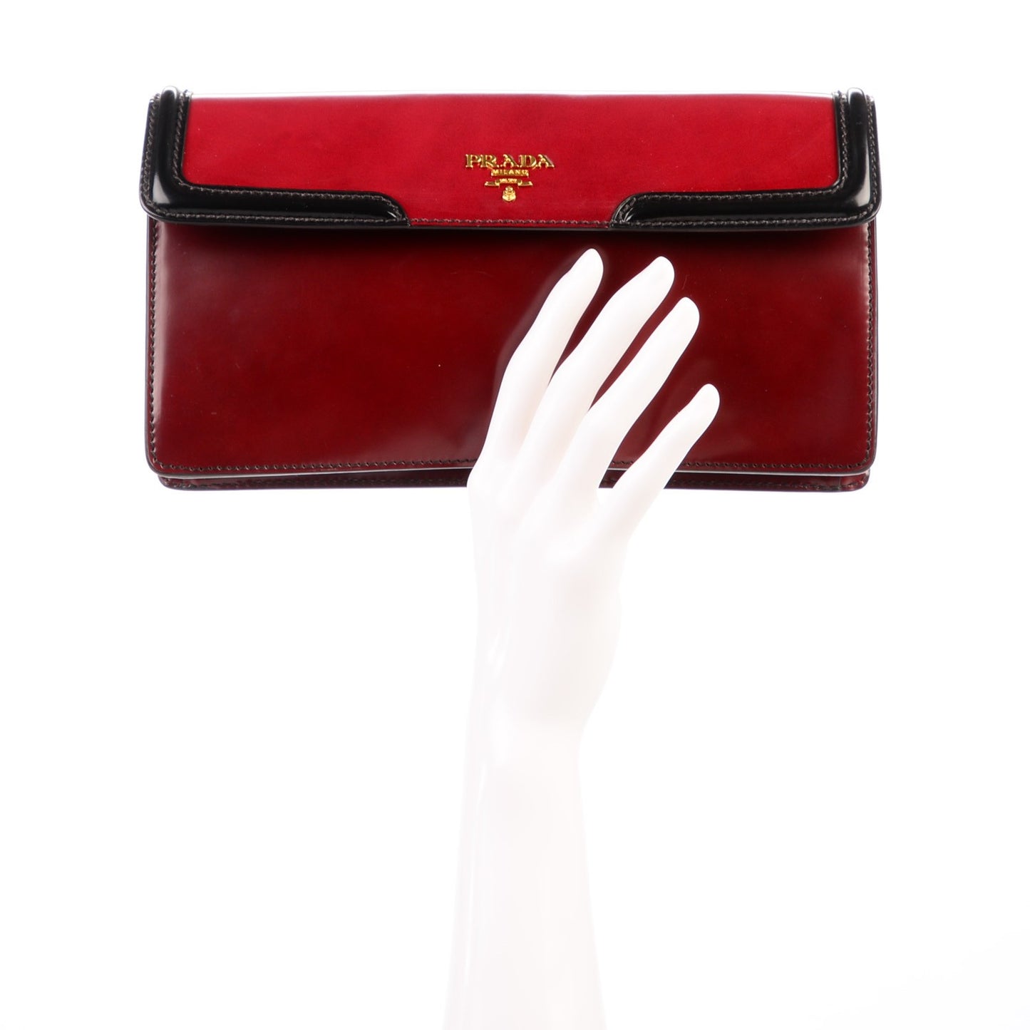 Spazzolato Flap Clutch Porpora Cord