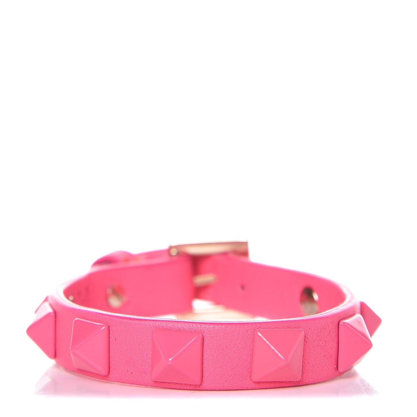 Vitello Rockstud Bracelet Fuxia Fluo