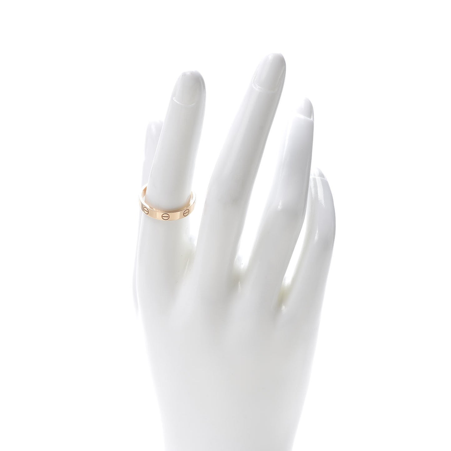 18K Pink Gold 3.5mm LOVE Wedding Band Ring 56 7.5