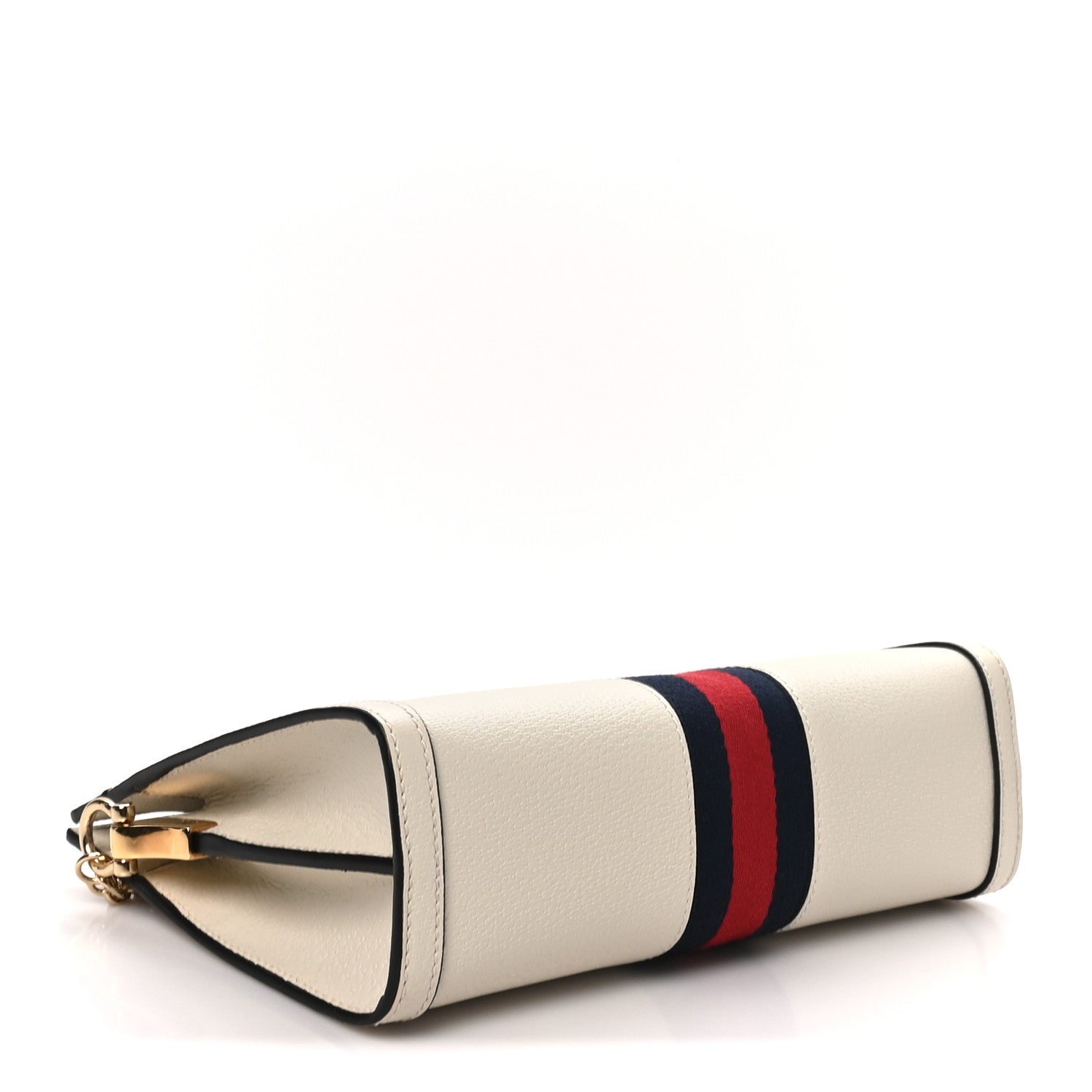 Gucci Textured Calfskin Web Small Ophidia Chain Shoulder Bag Mystic White 4 of 10
