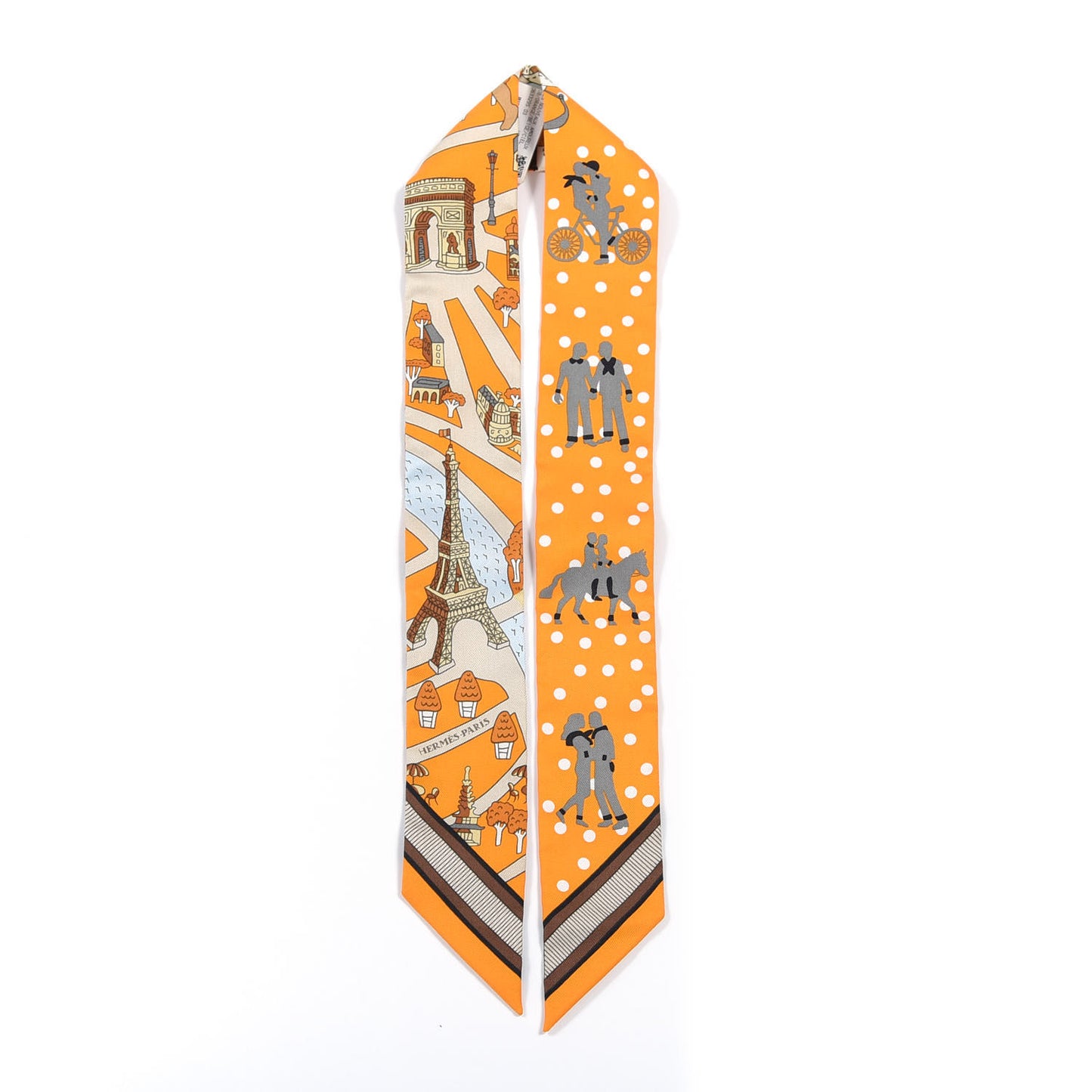 Silk Les Nouveaux Amoureux de Paris Twilly Orange Ciel Beige