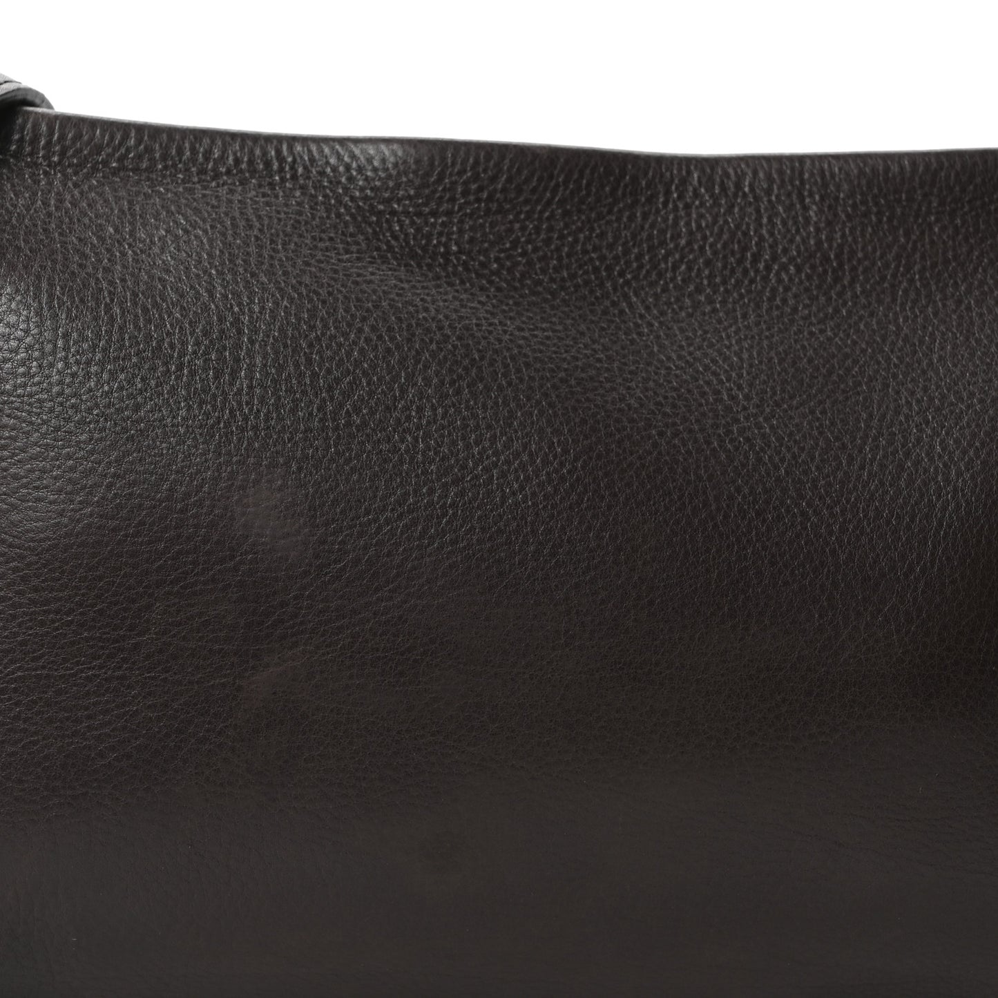 Grained Calfskin Rene Crossbody Dark Brown
