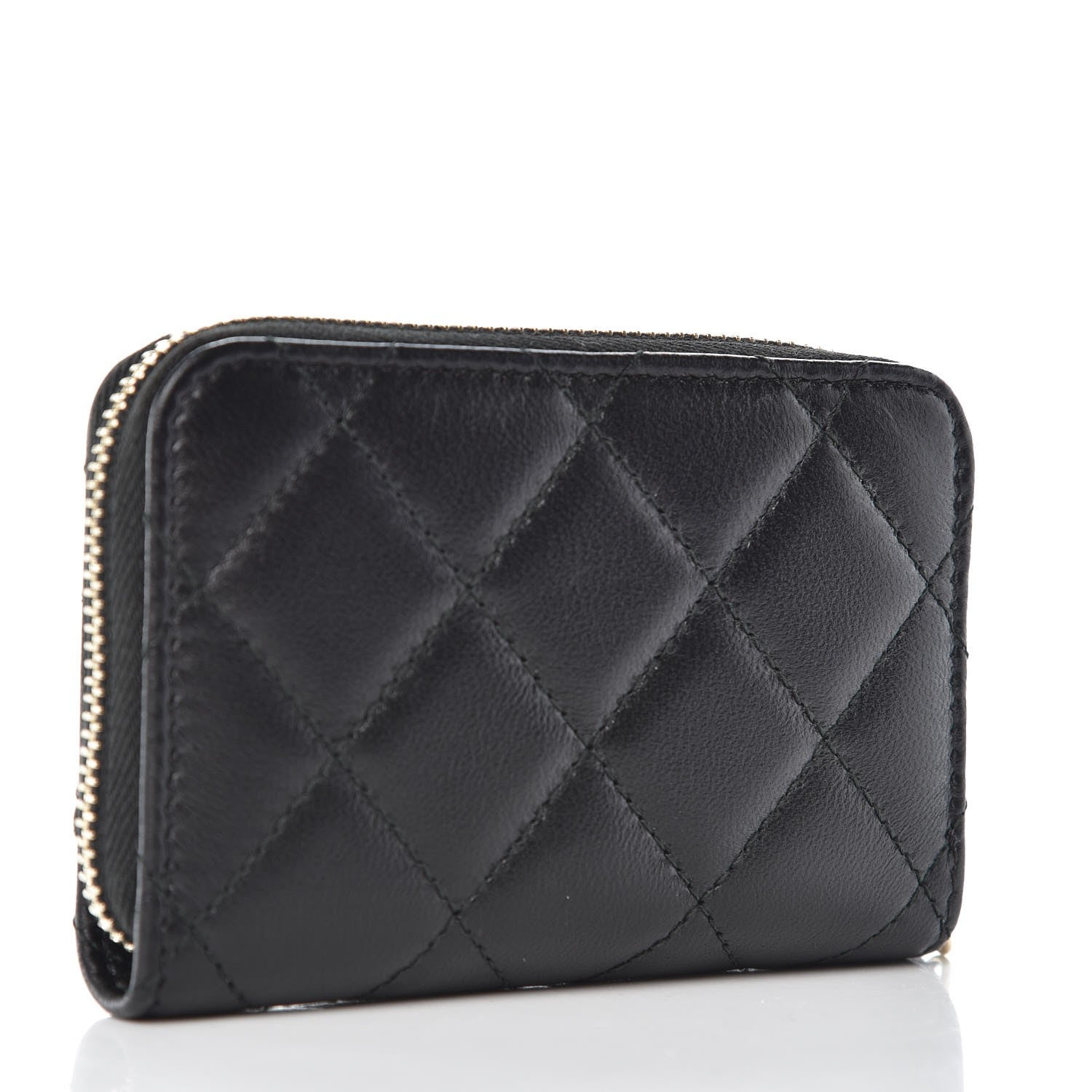 Chanel Lambskin Lucky Charms Zip Coin Purse Black 3 of 8