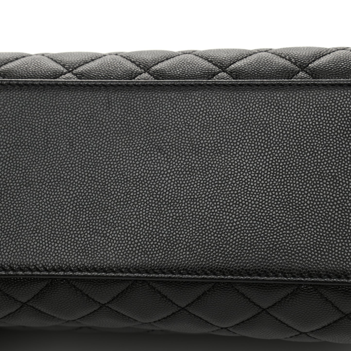 Caviar Quilted Medium Coco Handle Flap Black