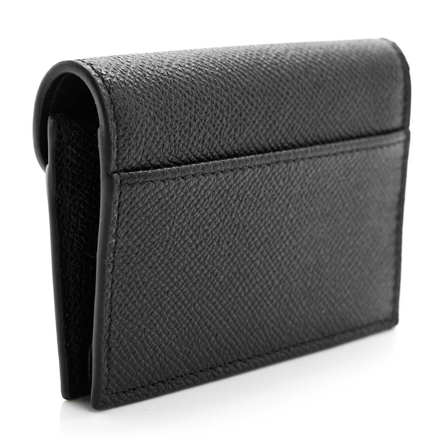 Christian Dior Grained Calfskin Saddle Card Holder Black 3 of 9