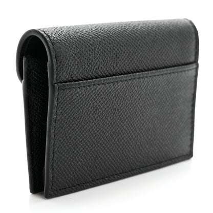 Christian Dior Grained Calfskin Saddle Card Holder Black 3 of 9