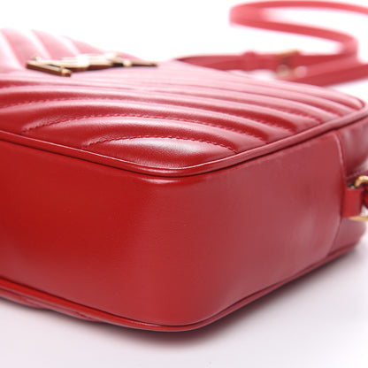 Saint Laurent Calfskin Matelasse Monogram Lou Camera Bag Red 9 of 9