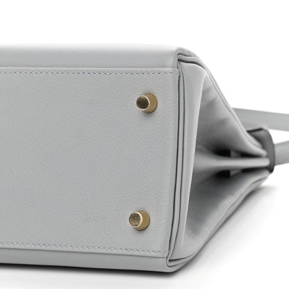 Hermes Evercolor Kelly Retourne 28 Bleu Glacier 6 of 8