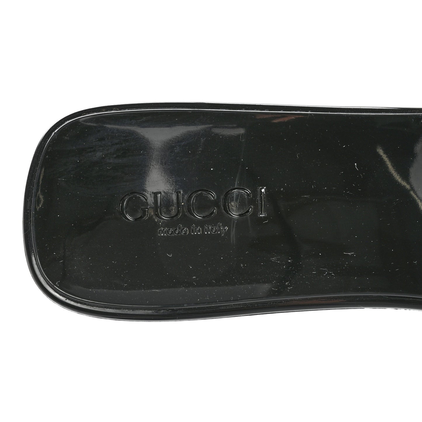 Rubber Gucci Logo Womens Platform 20/60mm Slide Sandals 41 Black