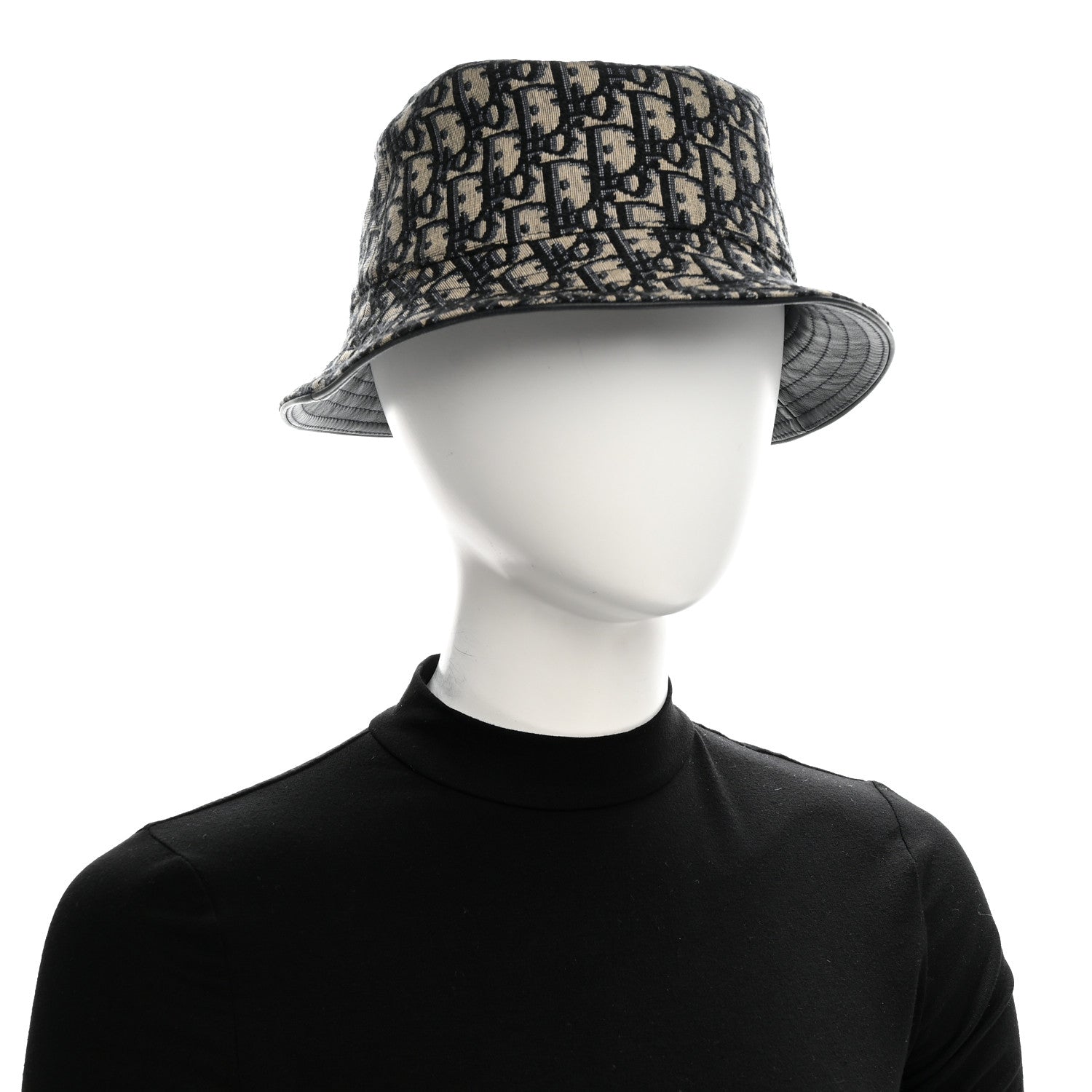Christian Dior Oblique Jacquard Bucket Hat M Blue 2 of 8