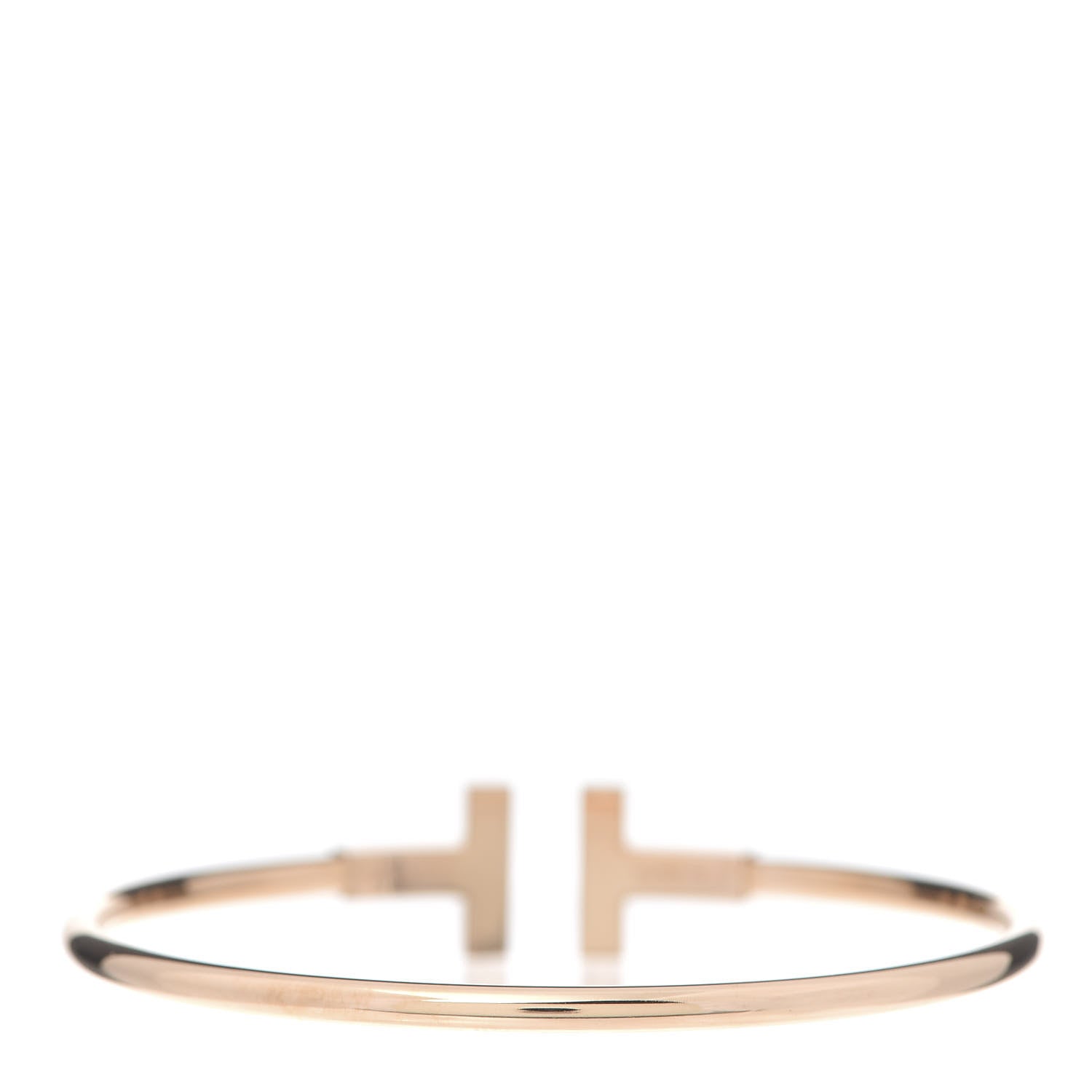 Tiffany 18K Rose Gold Diamond Mother of Pearl T Wire Bracelet 3 of 6