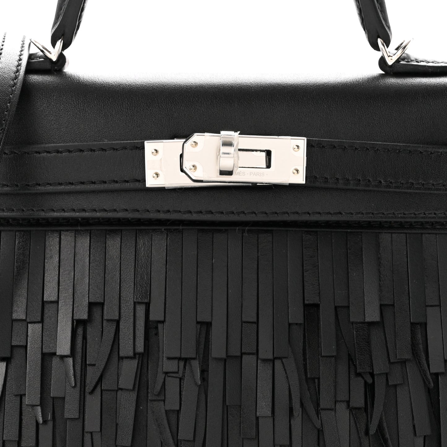 Tadelakt Sombrero Box Pampilles Mini Kelly Sellier 20 Black