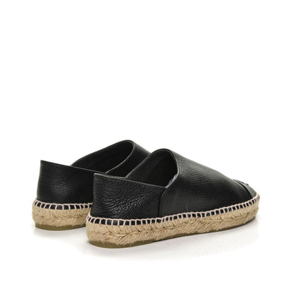 Chanel Grained Calfskin CC Espadrilles 37 Black 3 of 8