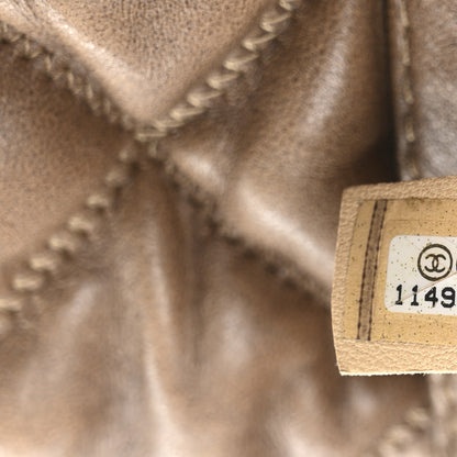 Chanel Calfskin Bubble Quilt Bowler Brown 7 of 10