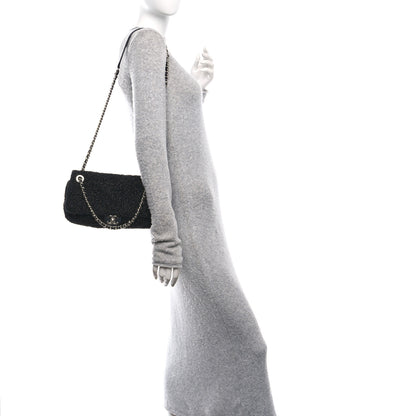 Chanel Lurex Knit Medium Pluto Glitter Flap Black 2 of 11