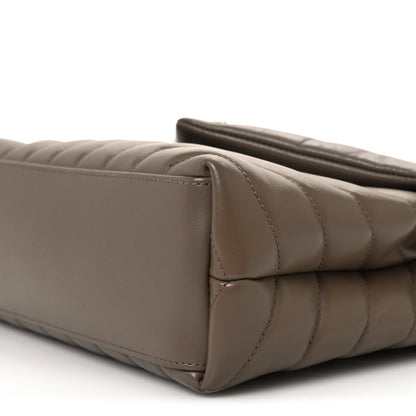 Saint Laurent Calfskin Y Quilted Monogram Small Loulou Chain Satchel Dark Beige 11 of 15