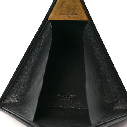 Saint Laurent Lambskin Pyramid Clutch Black 5 of 11