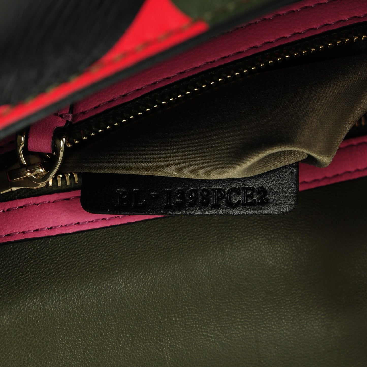 Nappa Canvas Camouflage Medium Glam Lock Rockstud Flap Multicolor