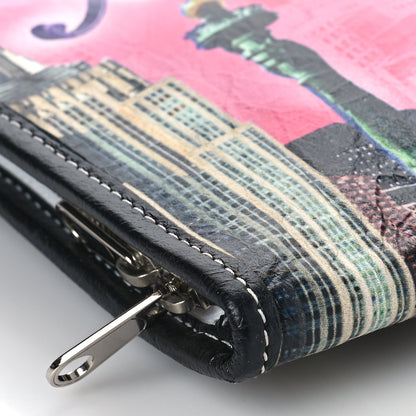 Balenciaga Agneau Arena NYC Mini Bazar Pouch Rose Black Gris Rouge 8 of 9