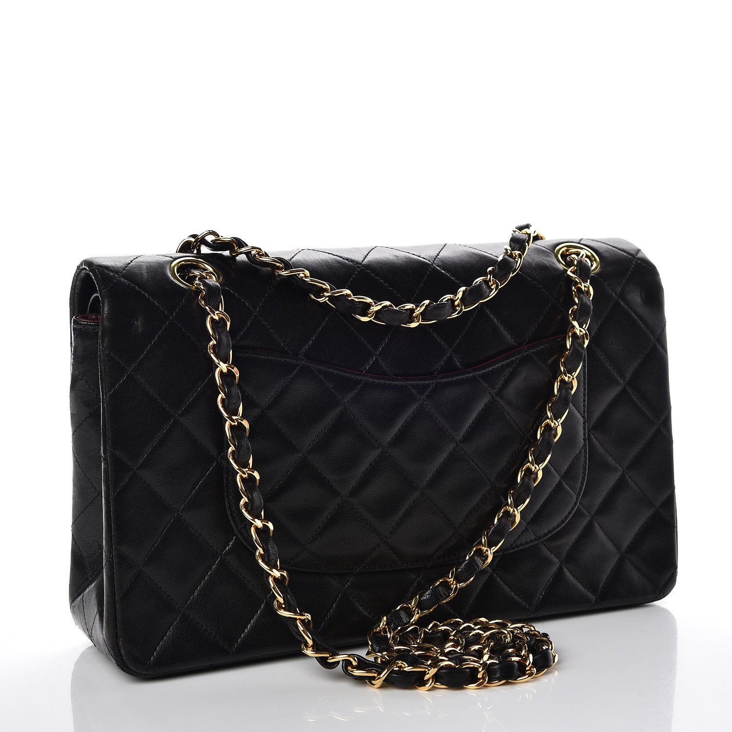 Chanel Lambskin Quilted Medium Double Flap Black 3 of 17