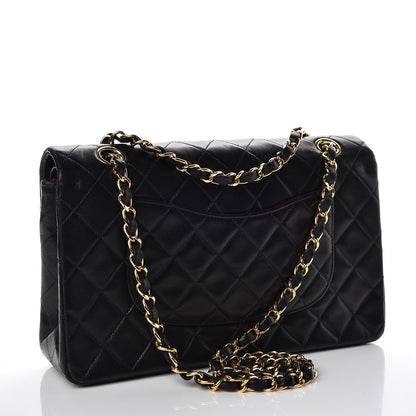 Chanel Lambskin Quilted Medium Double Flap Black 3 of 17