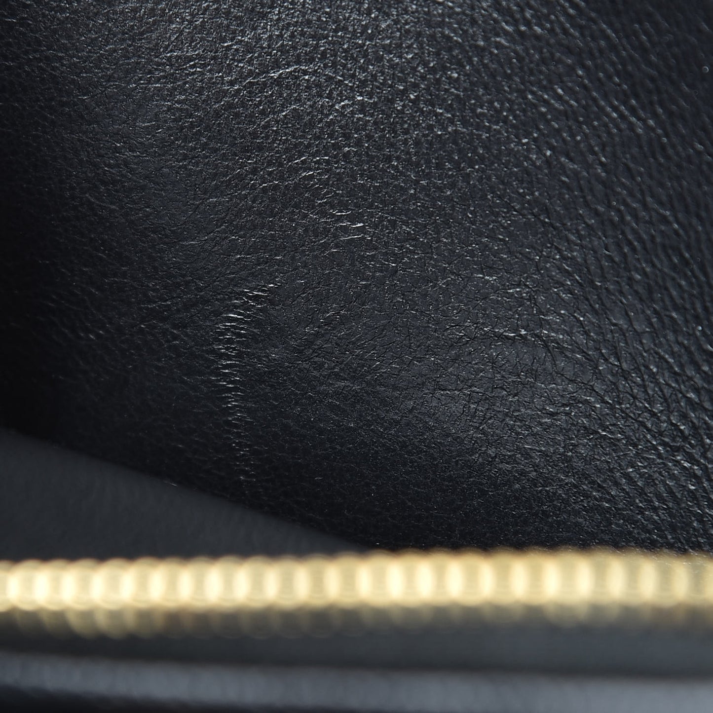 Grain De Poudre Matelasse Chevron Monogram Compact Zip Around Wallet Black