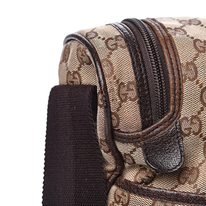 Gucci Monogram Natural Pigskin Large Diaper Bag Beige Ebony Cocoa Dark Chocolate 11 of 18