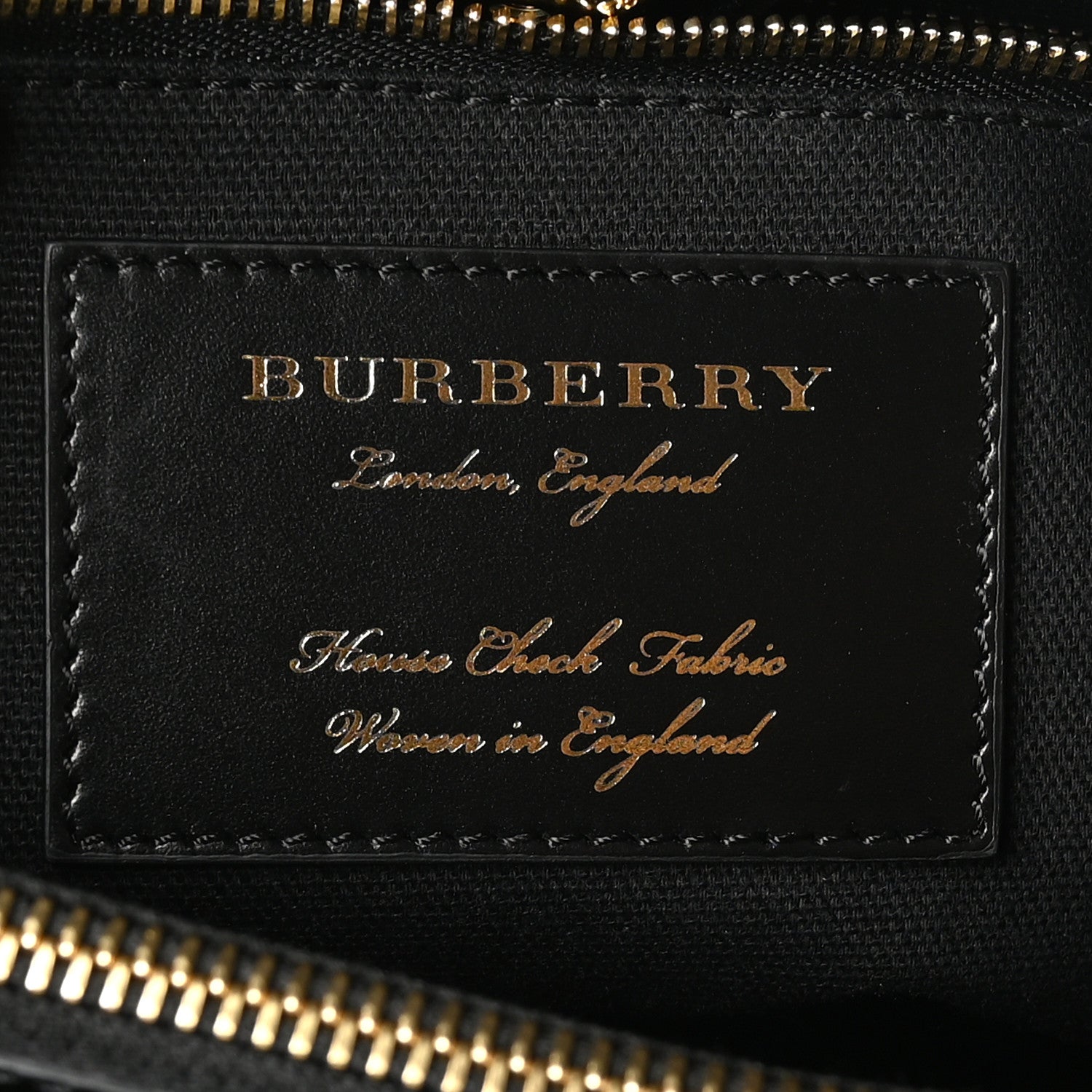 Burberry Derby Calfskin House Check Medium Banner Tote Black 6 of 9