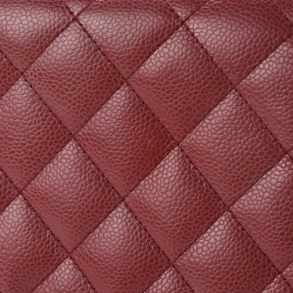 Chanel Caviar Quilted Jumbo Single Flap Bijoux Chain Red 9 of 21