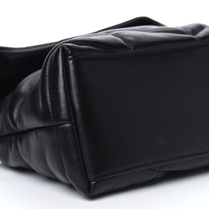 Saint Laurent Lambskin Quilted Small Loulou Puffer Monogram Chain Satchel Black 9 of 12