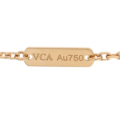 Van Cleef & Arpels 18K Yellow Gold Mother of Pearl Vintage Alhambra Pendant Necklace 5 of 6