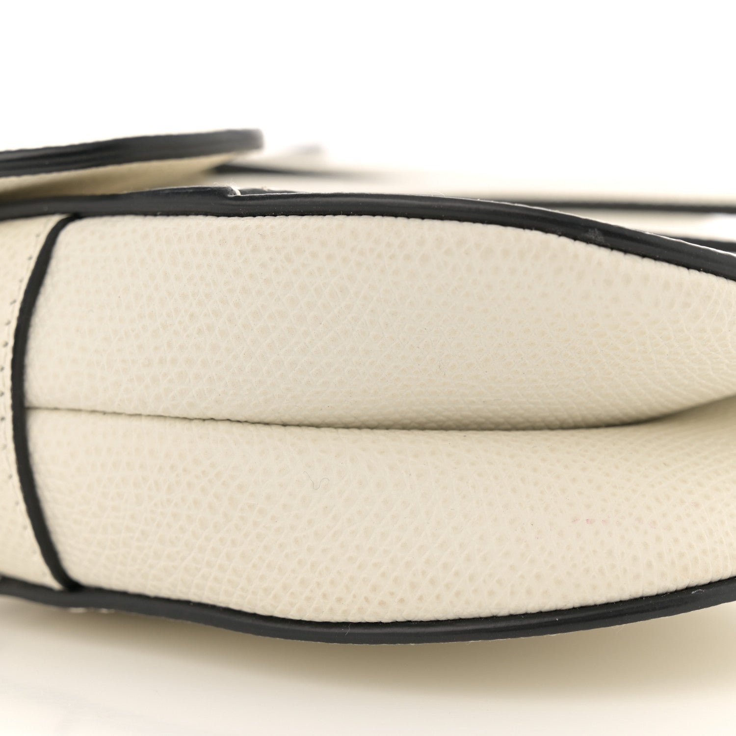 Christian Dior Grained Calfskin Mini Saddle Bag White 9 of 10