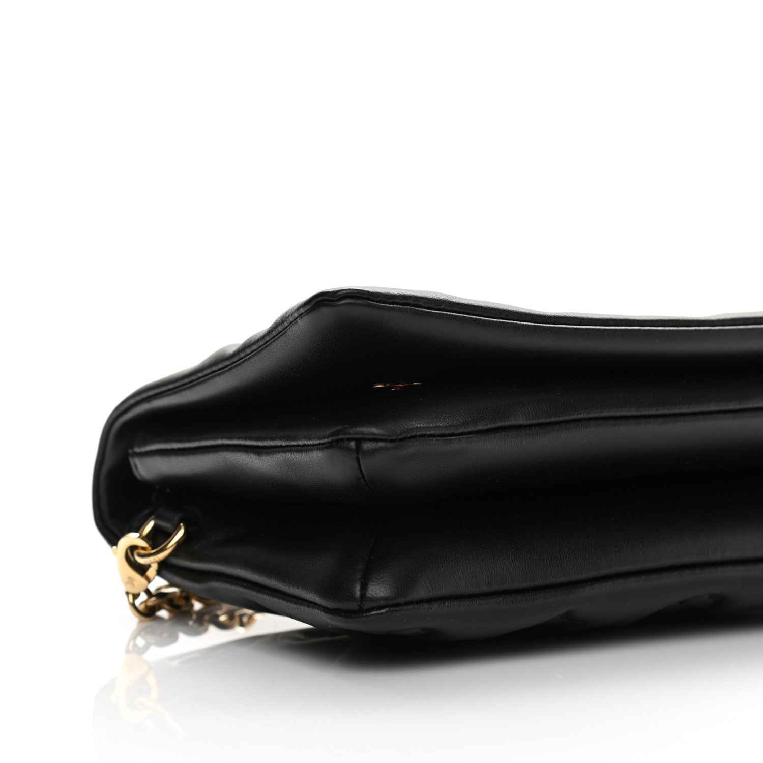Louis Vuitton Lambskin Embossed Monogram Pochette Coussin Black 7 of 9