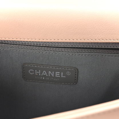 Chanel Calfskin Chevron Quilted New Medium Boy Flap Beige 6 of 10