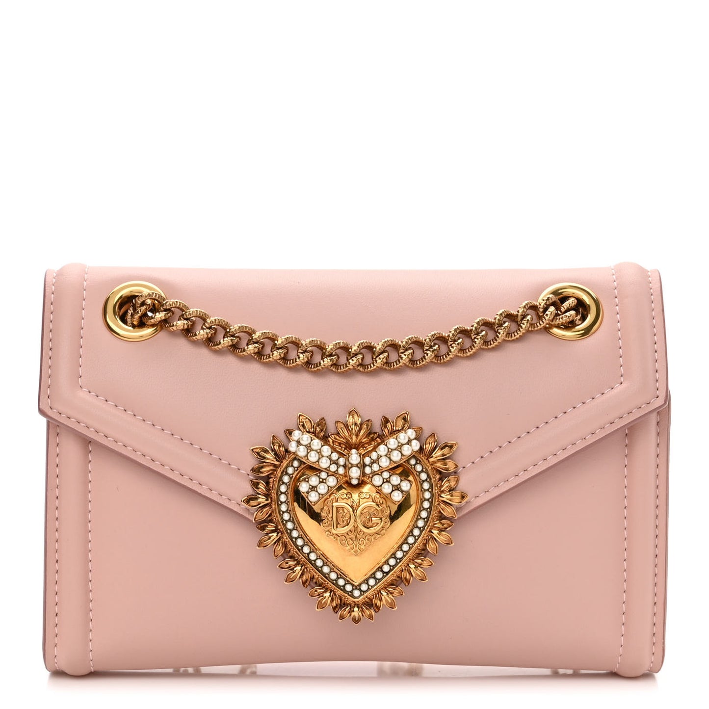 Smooth Calfskin Devotion Envelope Phone Bag Pink