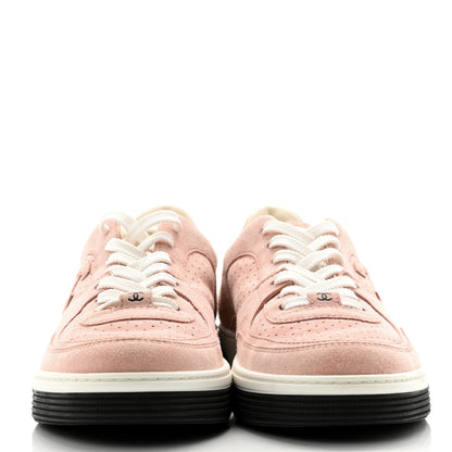 Chanel Suede Womens CC Sneakers 40 Pink 2 of 11