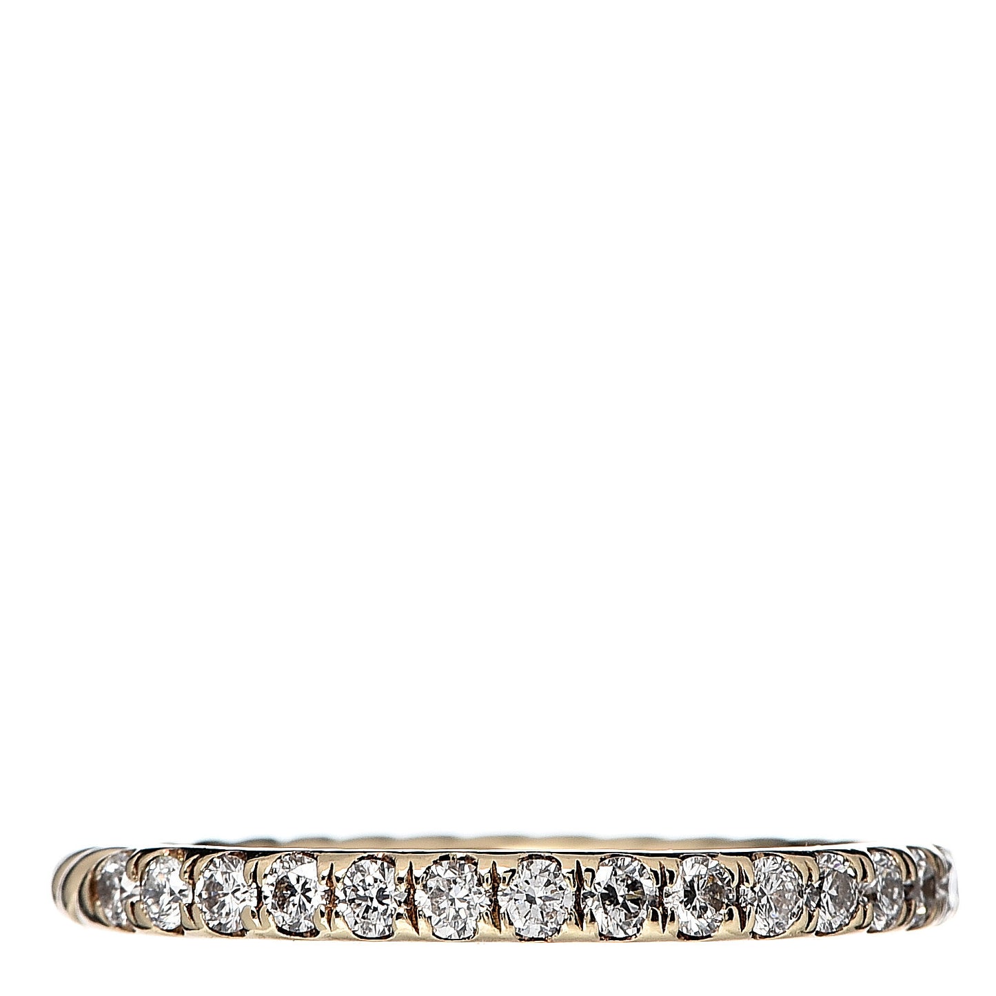 18K Yellow Gold Diamond 2mm Cable Collectibles Band Ring 54 7