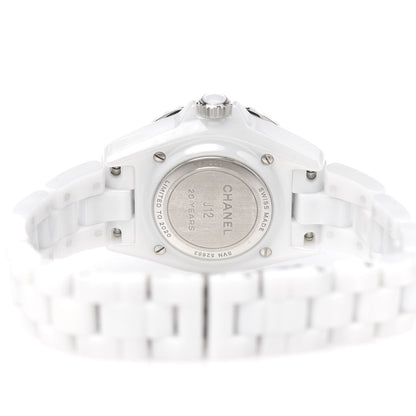 Chanel Stainless Steel Ceramic Diamond 33mm J12 Limited Edition Quartz Watch White 5 of 7