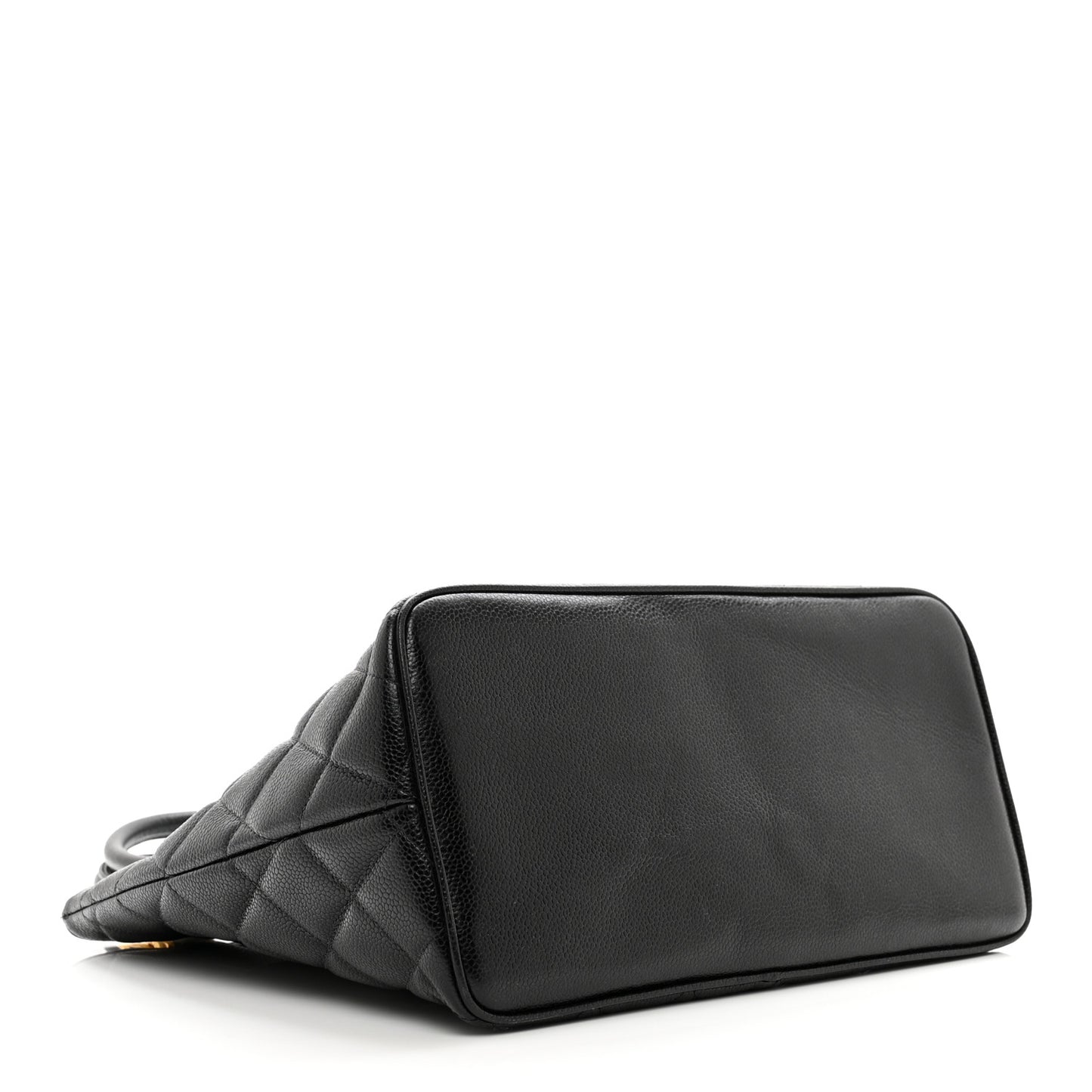 Caviar Quilted Medallion Tote Black