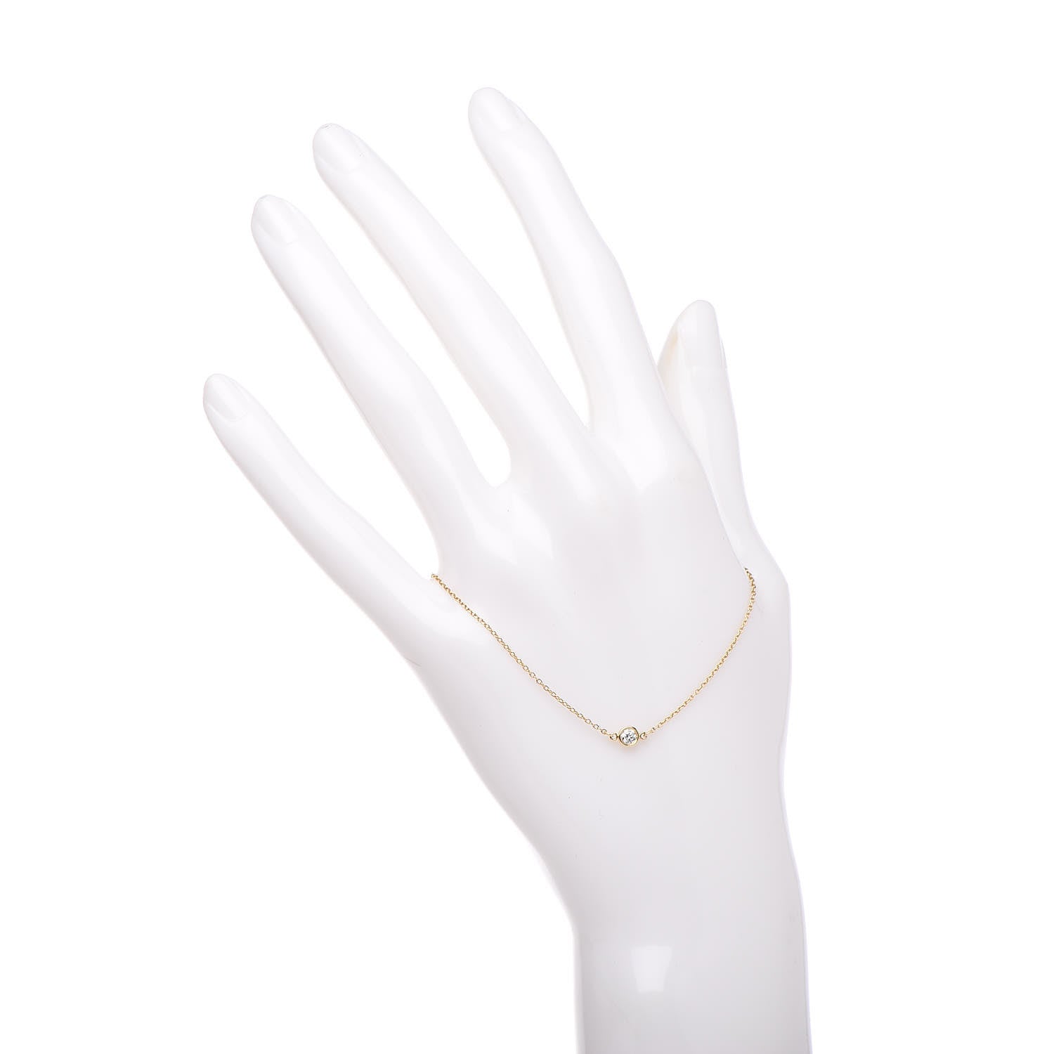 Tiffany 18K Yellow Gold Diamond .08ct Elsa Peretti Diamonds by the Yard Bracelet 2 of 4